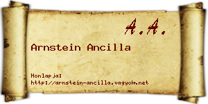 Arnstein Ancilla névjegykártya